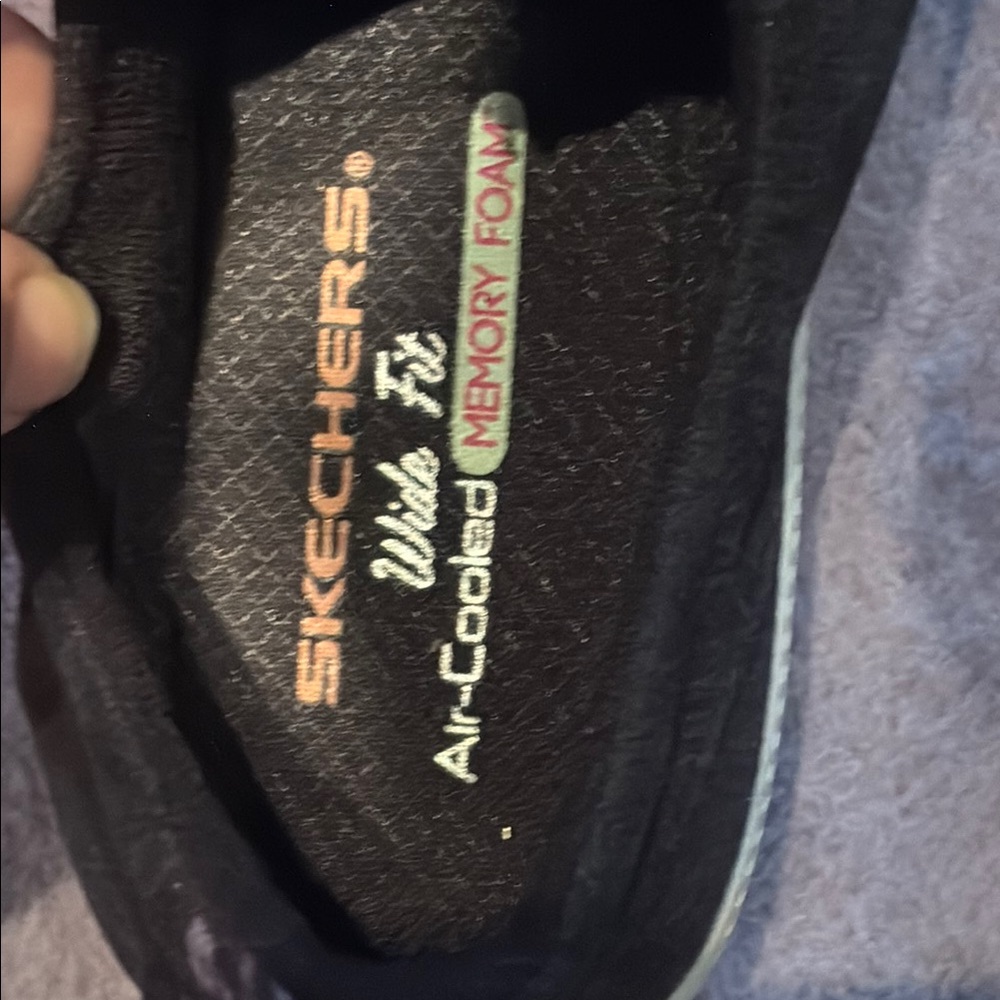 Skechers Black and Orange Sneakers with Air-Cooled Insole - Picture 4 of 9